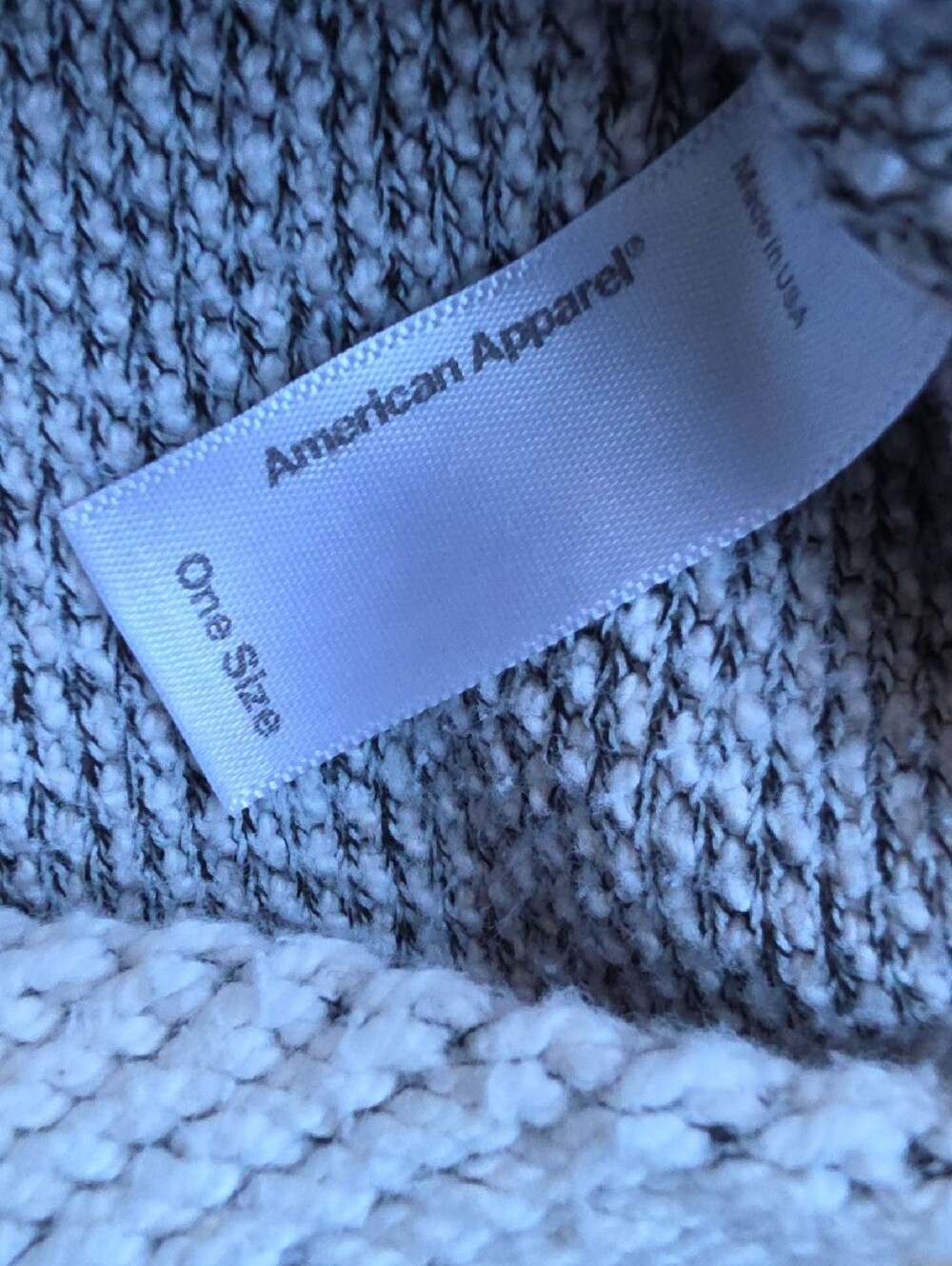 (O/S) American Apparel Cream Boxy Knit Scoop Neck Sweater Cotton Boho Lounge - Picture 3 of 8